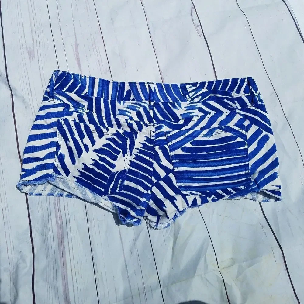 3/$25 Express shorts white blue strokes 10